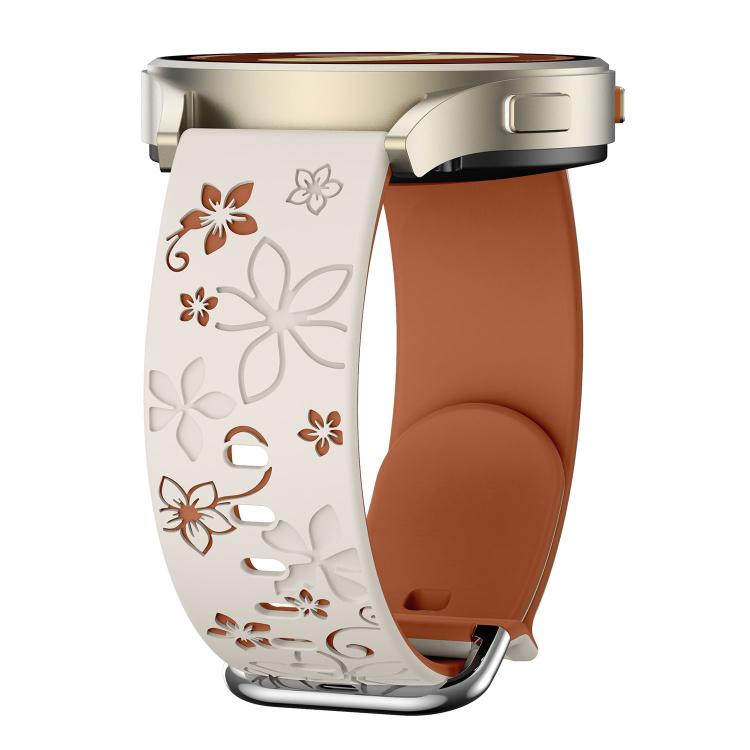 18mm Dual Color Engraved Silicone Watch Band