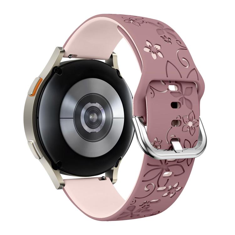 18mm Dual Color Engraved Silicone Watch Band