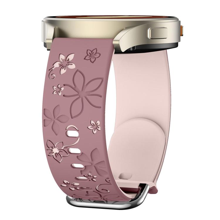 18mm Dual Color Engraved Silicone Watch Band