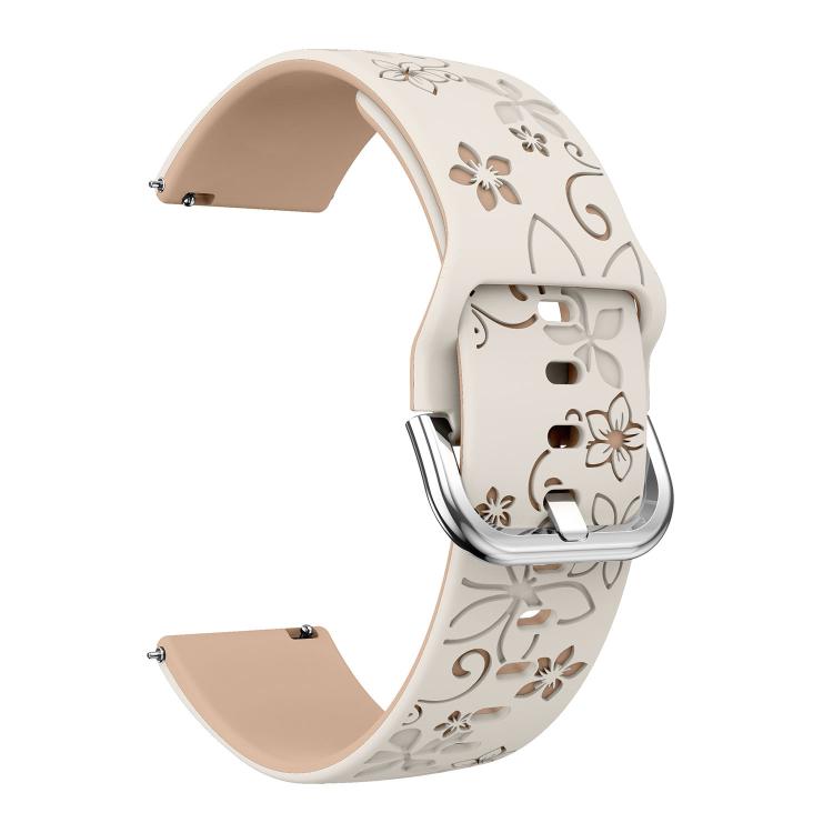 18mm Dual Color Engraved Silicone Watch Band