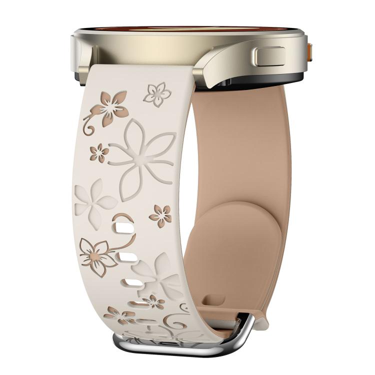 18mm Dual Color Engraved Silicone Watch Band