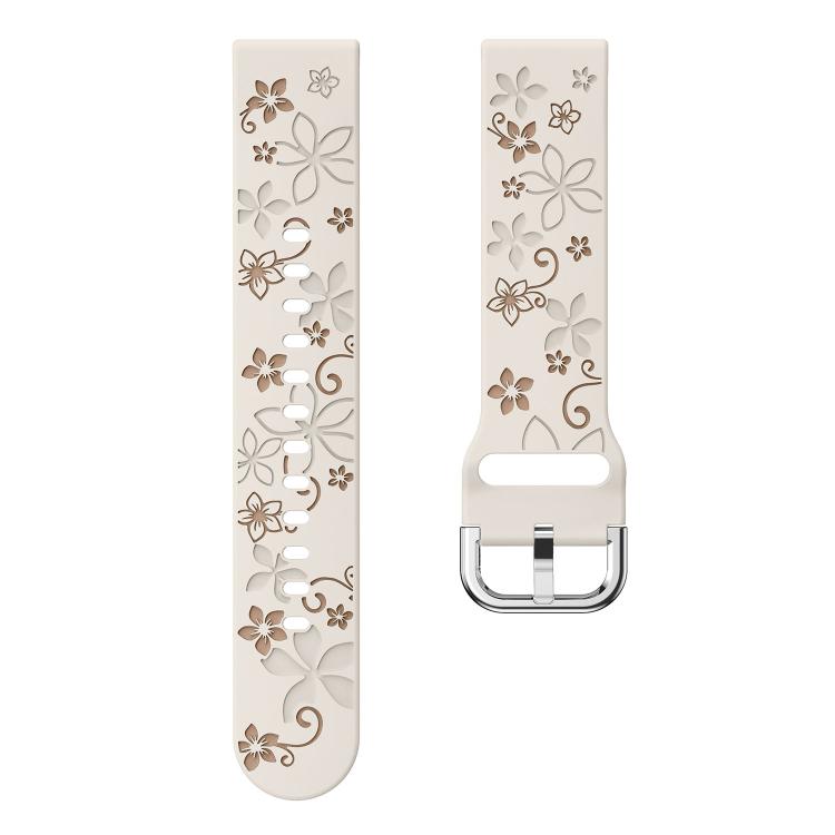 18mm Dual Color Engraved Silicone Watch Band