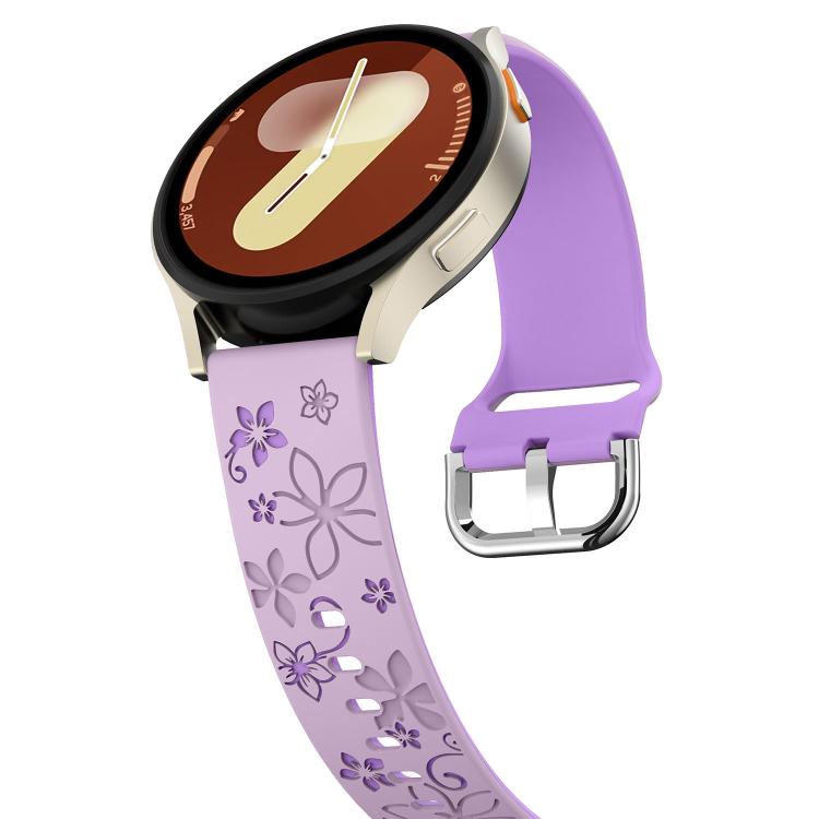 18mm Dual Color Engraved Silicone Watch Band
