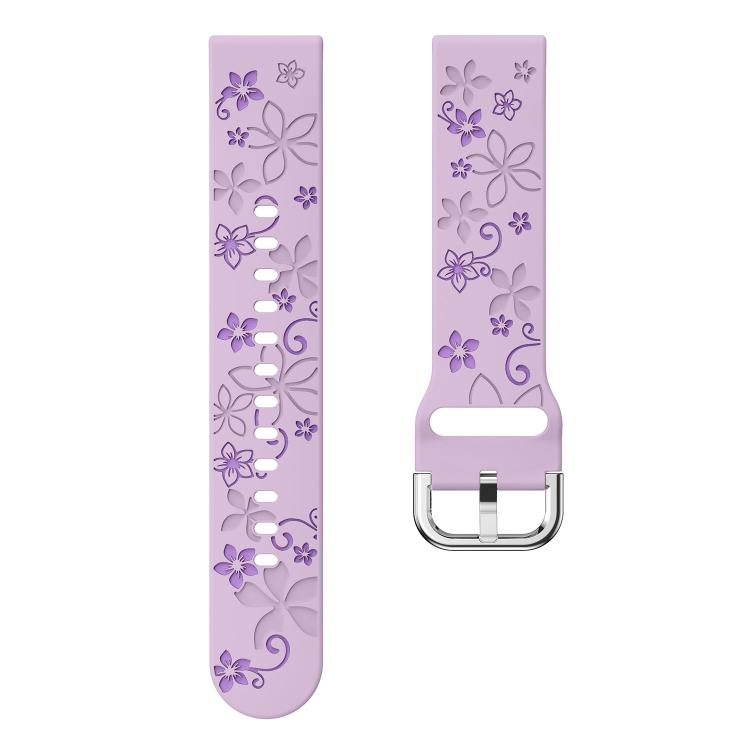 18mm Dual Color Engraved Silicone Watch Band