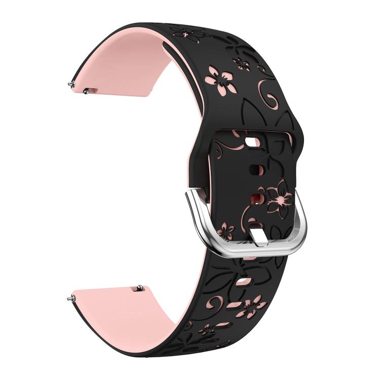 18mm Dual Color Engraved Silicone Watch Band