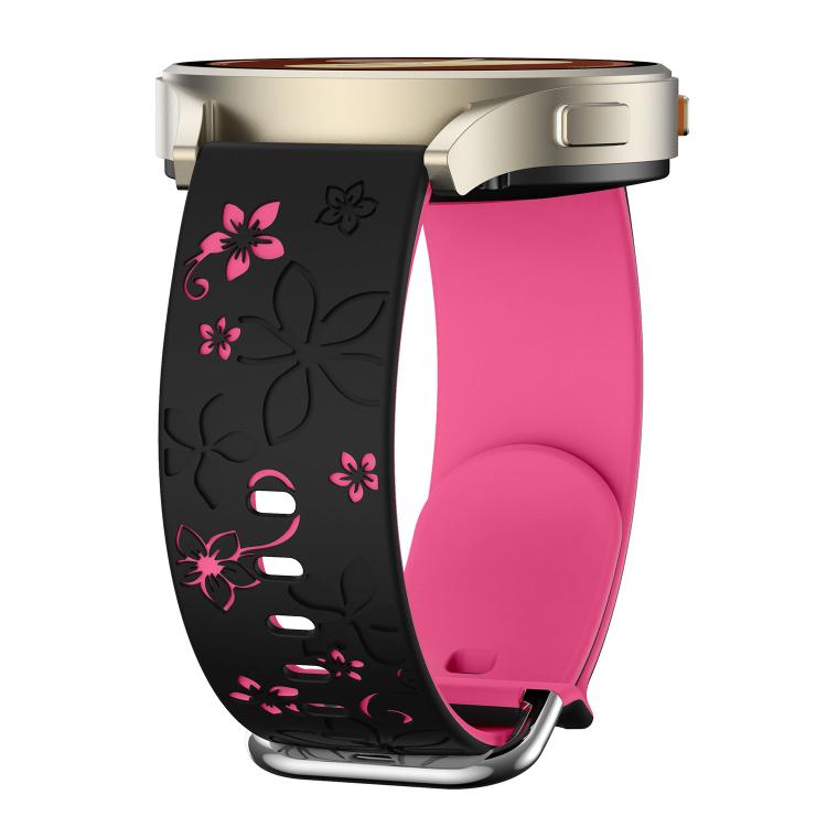 18mm Dual Color Engraved Silicone Watch Band