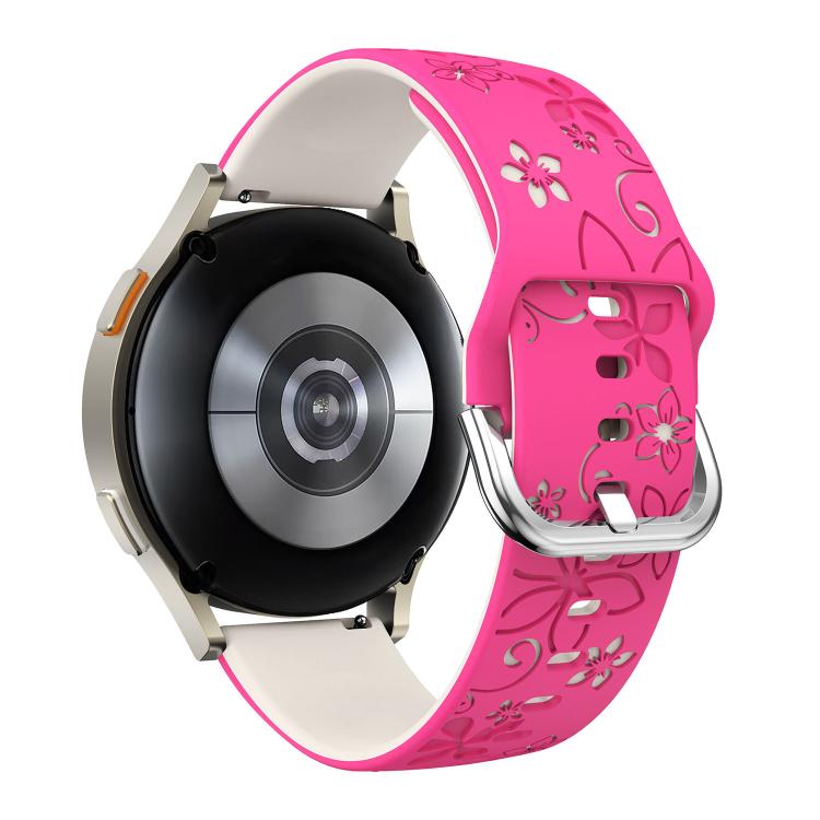 18mm Dual Color Engraved Silicone Watch Band