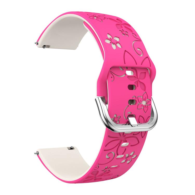 18mm Dual Color Engraved Silicone Watch Band