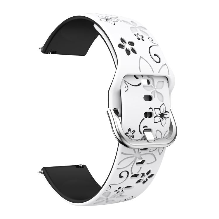 22mm Dual Color Engraved Silicone Watch Band