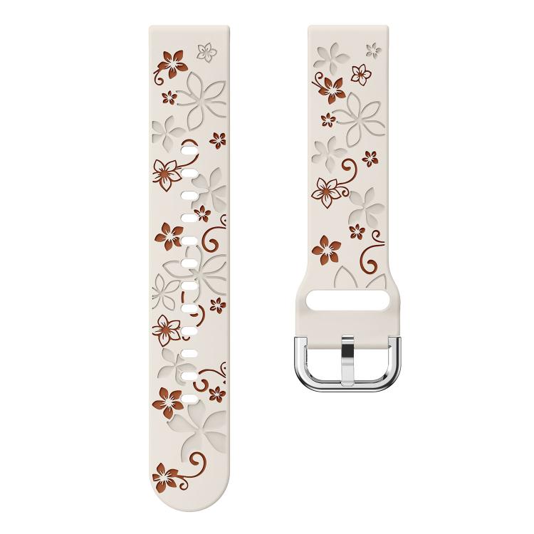 22mm Dual Color Engraved Silicone Watch Band