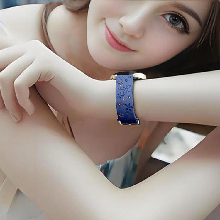 22mm Dual Color Engraved Silicone Watch Band