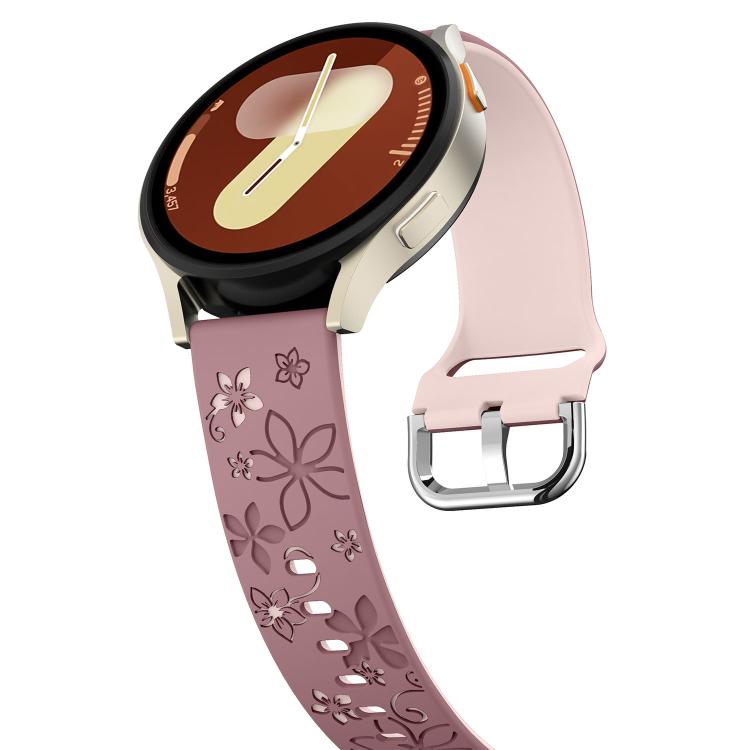 22mm Dual Color Engraved Silicone Watch Band
