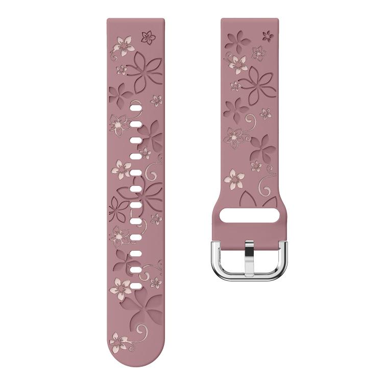 22mm Dual Color Engraved Silicone Watch Band