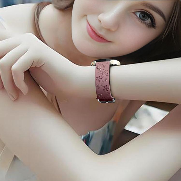 22mm Dual Color Engraved Silicone Watch Band