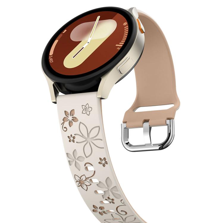 22mm Dual Color Engraved Silicone Watch Band