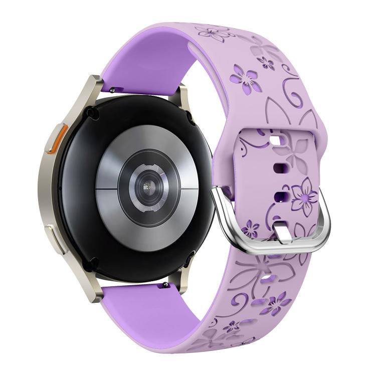 22mm Dual Color Engraved Silicone Watch Band