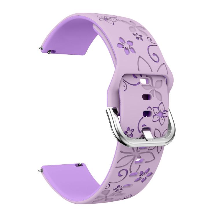 22mm Dual Color Engraved Silicone Watch Band