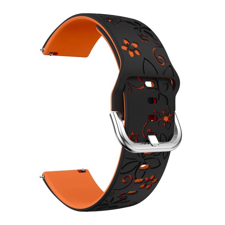 22mm Dual Color Engraved Silicone Watch Band