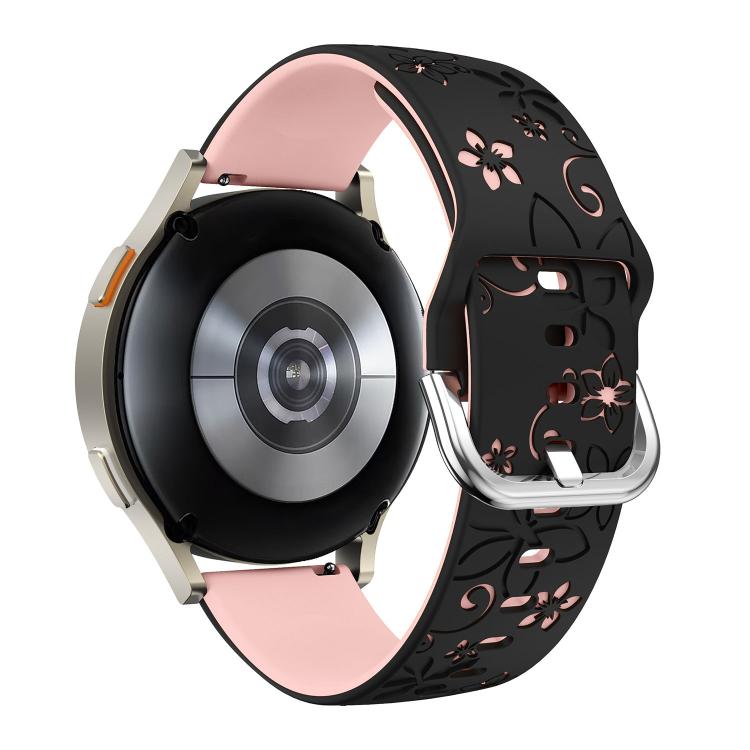 22mm Dual Color Engraved Silicone Watch Band