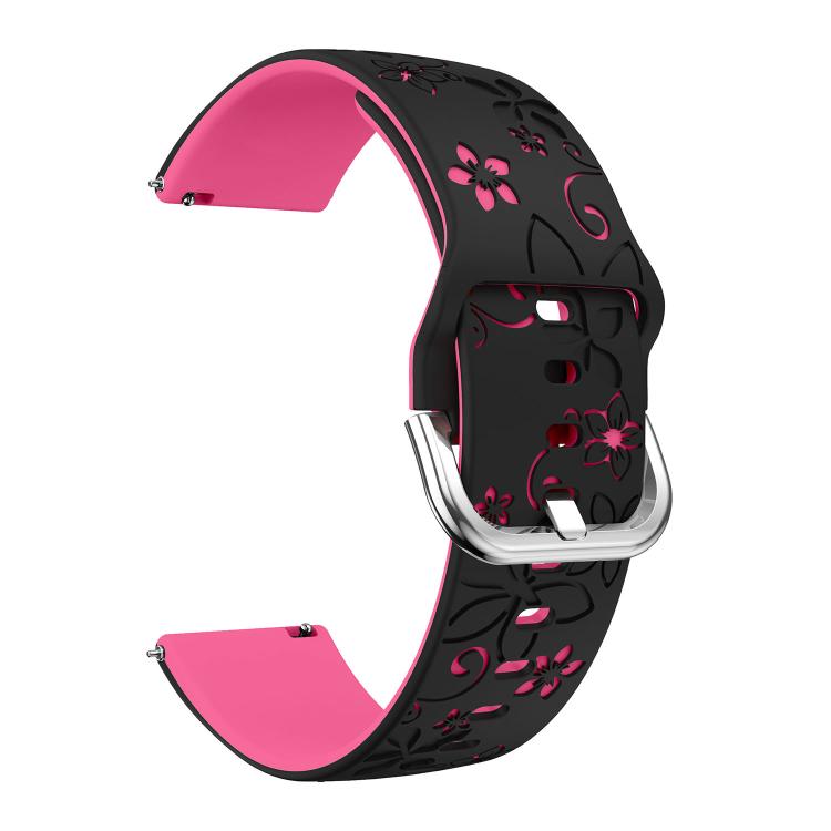 22mm Dual Color Engraved Silicone Watch Band