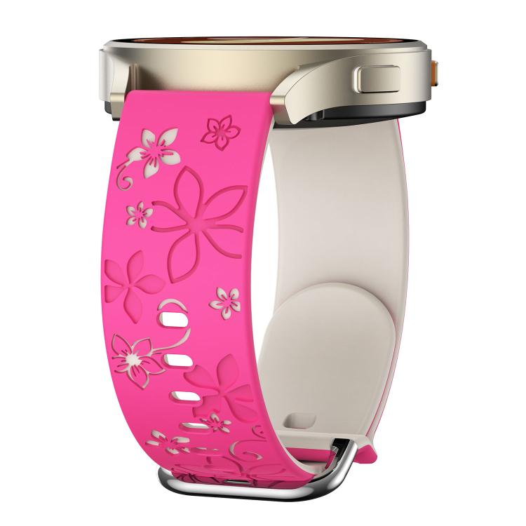 22mm Dual Color Engraved Silicone Watch Band