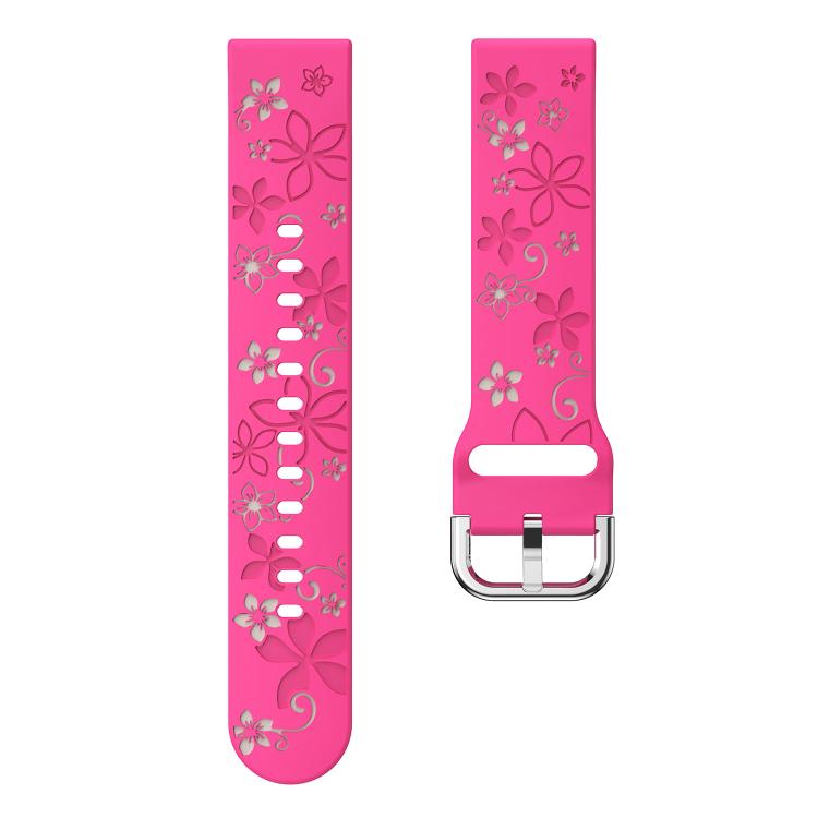 22mm Dual Color Engraved Silicone Watch Band