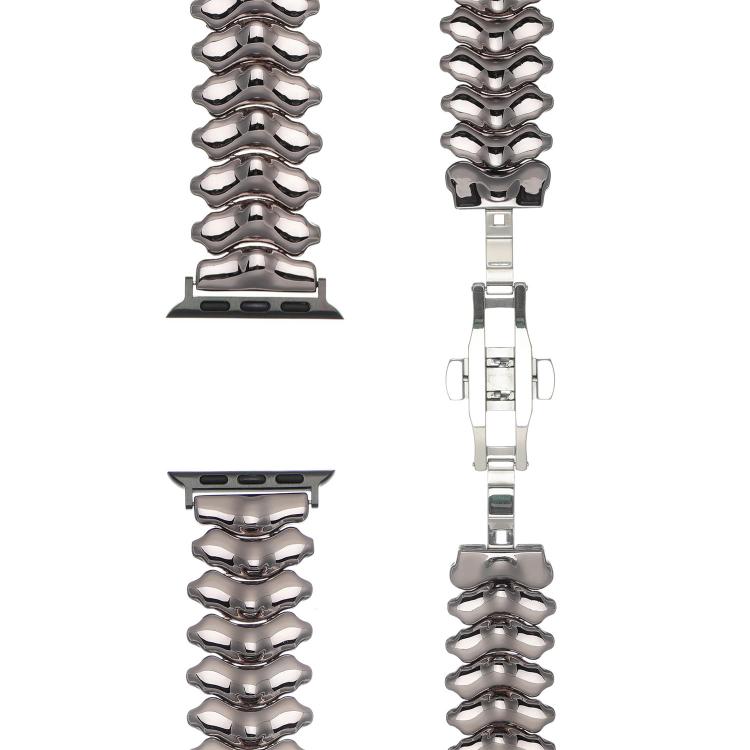 For Apple Watch 46mm / 49mm / 45mm / 44mm Dragon Spine Butterfly Clasp Zinc Alloy Watch Band