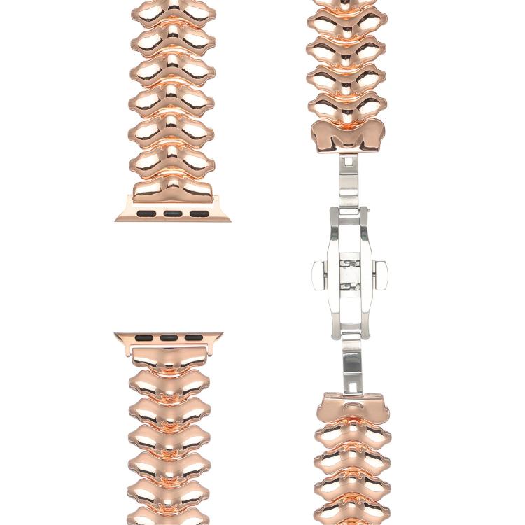 For Apple Watch 46mm / 49mm / 45mm / 44mm Dragon Spine Butterfly Clasp Zinc Alloy Watch Band