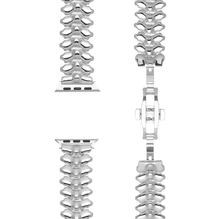 For Apple Watch 42mm / 41mm / 40mm / 38mm Dragon Spine Butterfly Clasp Zinc Alloy Watch Band