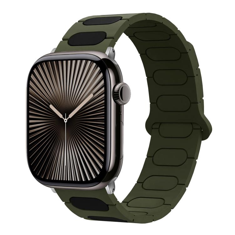 For Apple Watch 42mm / 41mm / 40mm / 38mm Oval Magnetic Silicone Watch Band