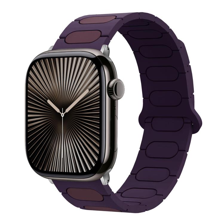 For Apple Watch 42mm / 41mm / 40mm / 38mm Oval Magnetic Silicone Watch Band