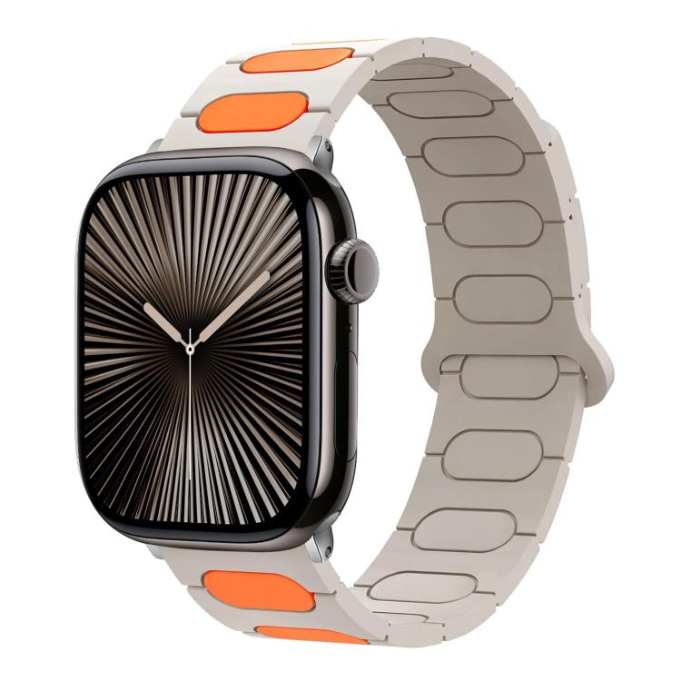 For Apple Watch 42mm / 41mm / 40mm / 38mm Oval Magnetic Silicone Watch Band