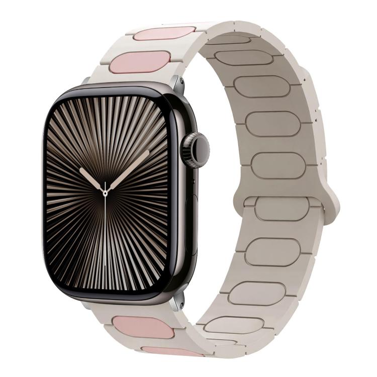 For Apple Watch 42mm / 41mm / 40mm / 38mm Oval Magnetic Silicone Watch Band