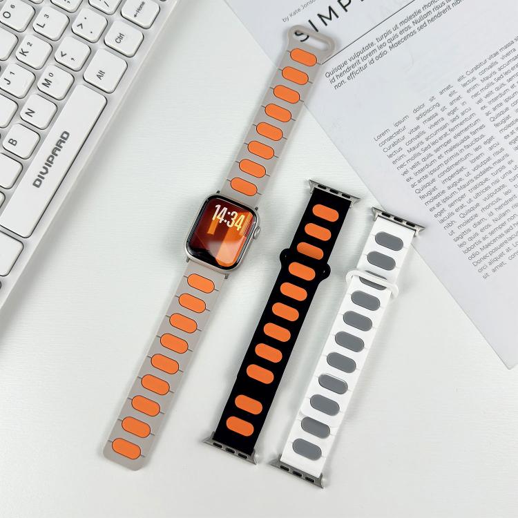 For Apple Watch 42mm / 41mm / 40mm / 38mm Oval Magnetic Silicone Watch Band
