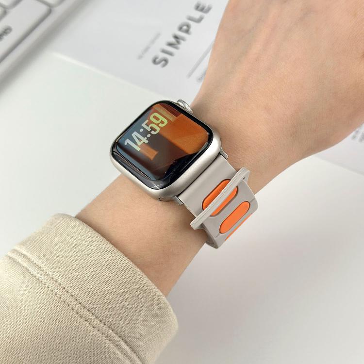 For Apple Watch 42mm / 41mm / 40mm / 38mm Oval Magnetic Silicone Watch Band