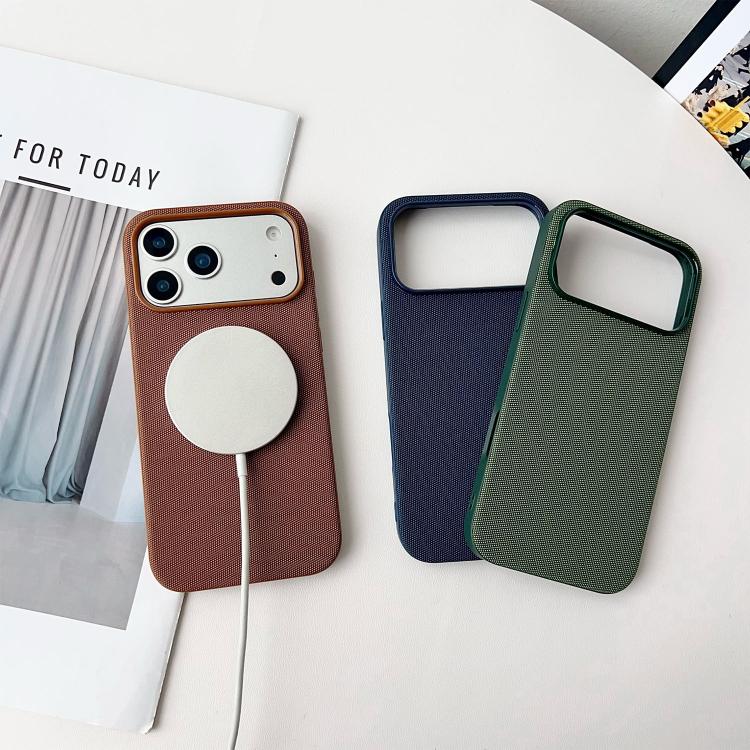 For iPhone 17 Pro Official Tech Fabric Texture Side-Stick TPU Magnetic Phone Case, No AI Camera Button
