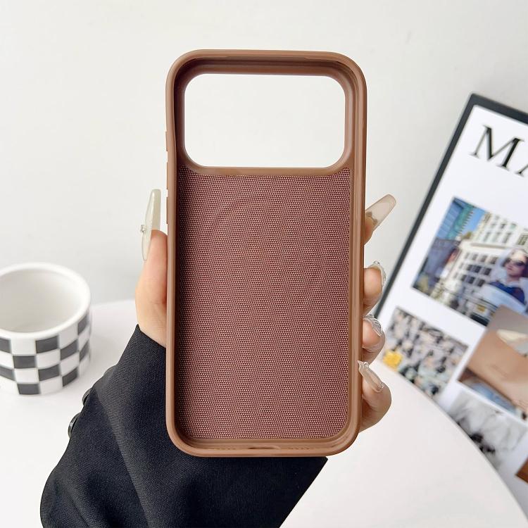 For iPhone 17 Pro Official Tech Fabric Texture Side-Stick TPU Magnetic Phone Case, No AI Camera Button