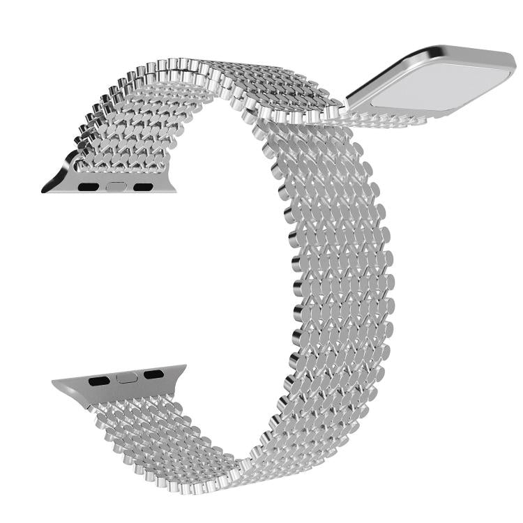 For Apple Watch 46mm / 49mm / 45mm / 44mm Molecular Arrangement Magnetic Stainless Steel Watch Band