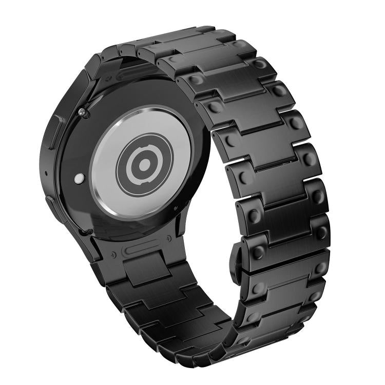 For Samsung Galaxy Watch FE / 7 / 6 / 5 / 4 Push Button Mechanical Style Butterfly Clasp Metal Watch Band