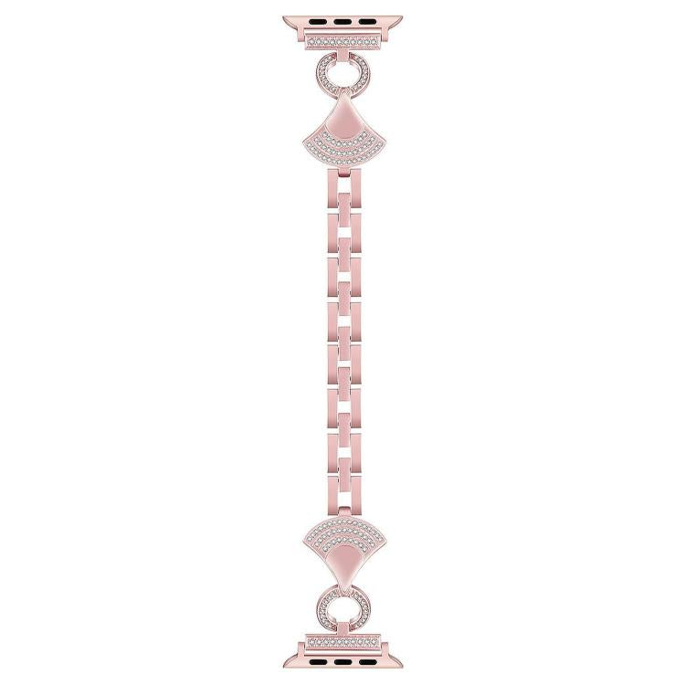 For Apple Watch 46mm / 49mm / 45mm / 44mm Shell-Inlaid Diamond  Metal Watch Band