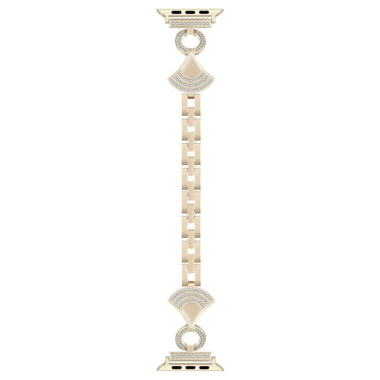 For Apple Watch 46mm / 49mm / 45mm / 44mm Shell-Inlaid Diamond  Metal Watch Band