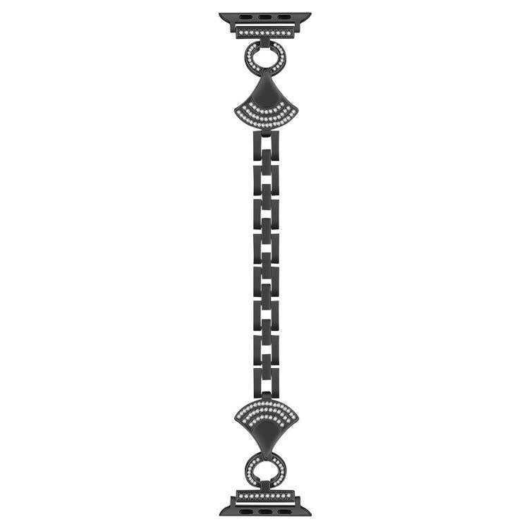 For Apple Watch 42mm / 41mm / 40mm / 38mm Shell-Inlaid Diamond  Metal Watch Band