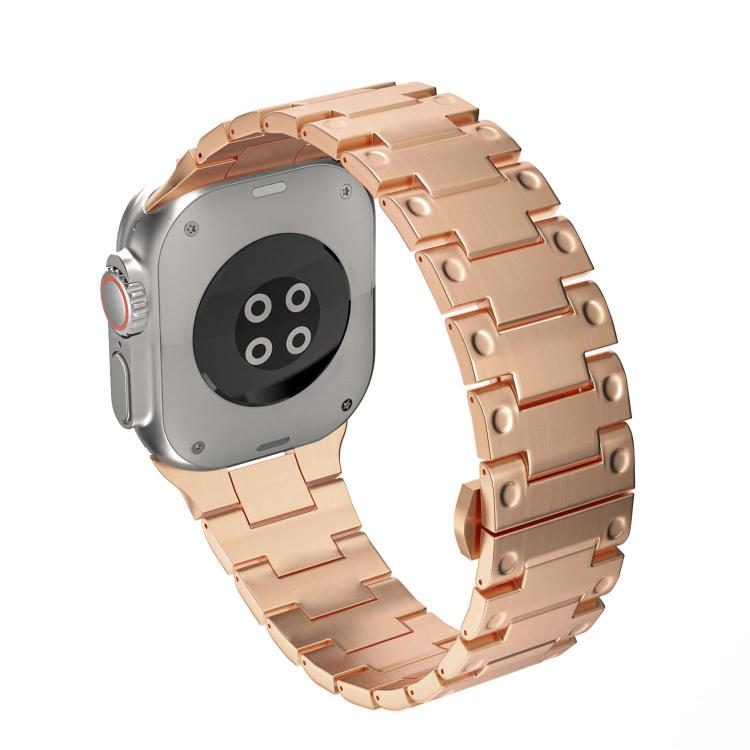 For Apple Watch 46mm / 49mm / 45mm / 44mm Mechanical-Style Butterfly Clasp Metal Watch Band