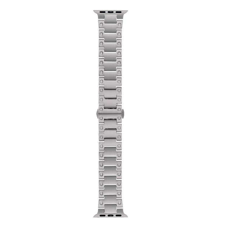 For Apple Watch 46mm / 49mm / 45mm / 44mm Mechanical-Style Butterfly Clasp Metal Watch Band