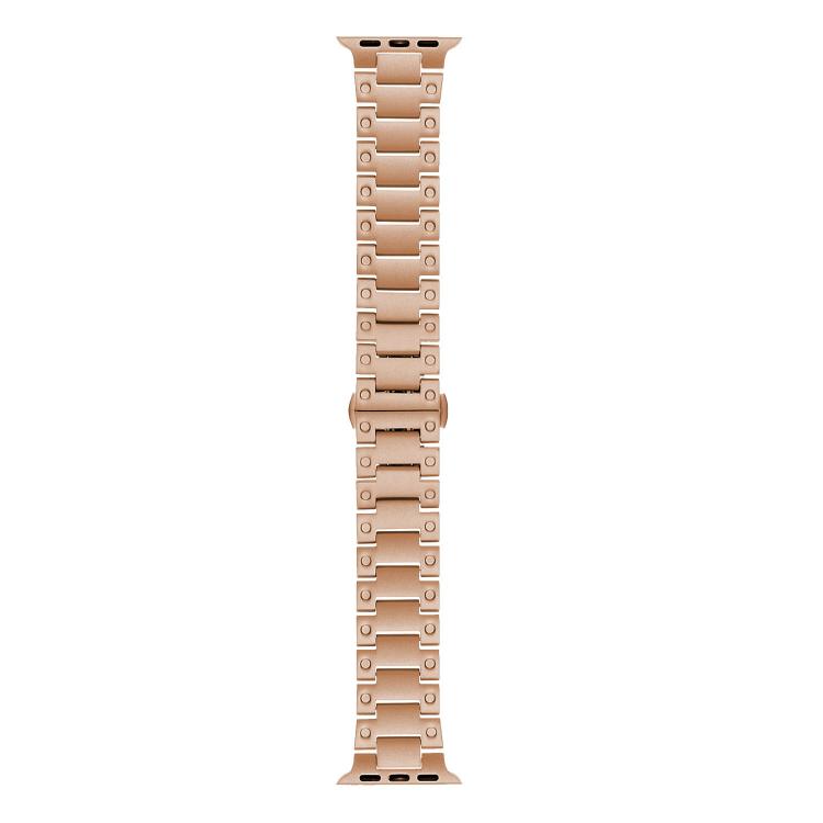For Apple Watch 42mm / 41mm / 40mm / 38mm Mechanical-Style Butterfly Clasp Metal Watch Band
