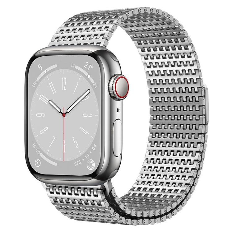 For Apple Watch 46mm / 49mm / 45mm / 44mm Pin-Chain Milanese Magnetic Watch Band