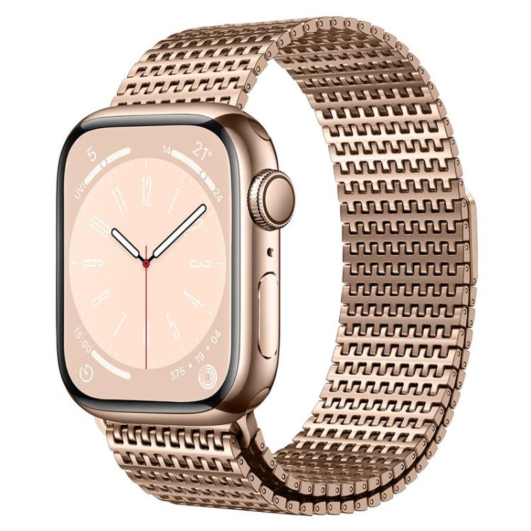 For Apple Watch 46mm / 49mm / 45mm / 44mm Pin-Chain Milanese Magnetic Watch Band