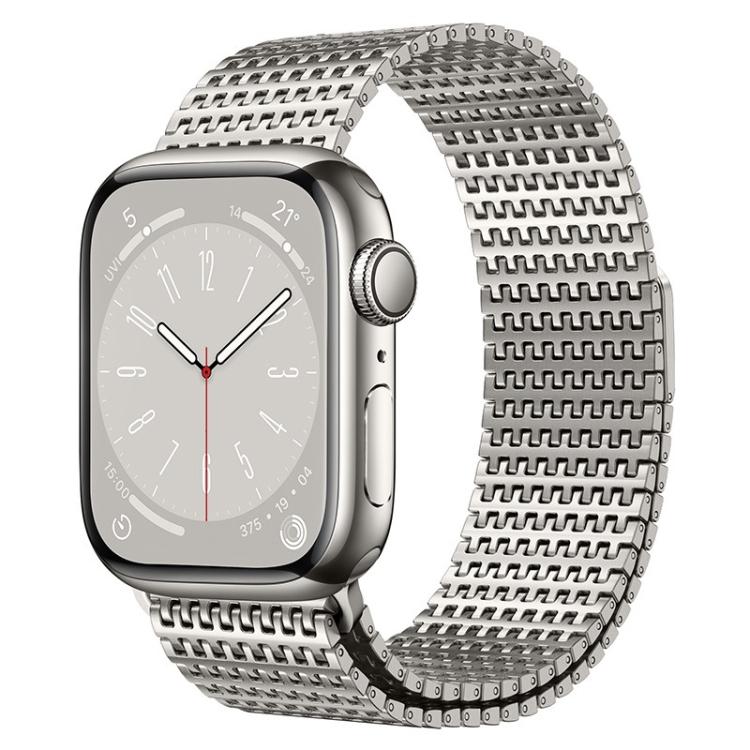 For Apple Watch 42mm / 41mm / 40mm / 38mm Pin-Chain Milanese Magnetic Watch Band