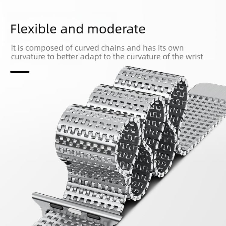 For Apple Watch 42mm / 41mm / 40mm / 38mm Pin-Chain Milanese Magnetic Watch Band