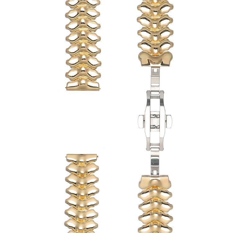 22mm Dragon Spine Butterfly Clasp Zinc Alloy Watch Band